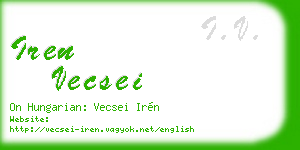 iren vecsei business card